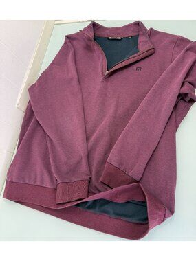Travis Mathew Pullover Fleece Lined Mens XXL 2XL Quarter 1/4 Zip Golf Preppy